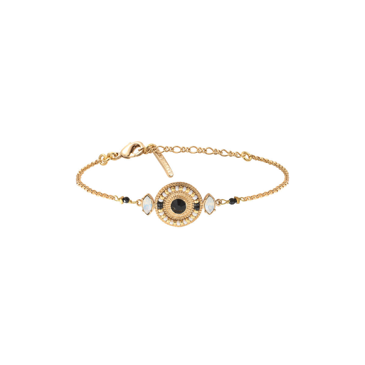 Bracelet réglable tendance onyx perles du Japon - blanc Blanc