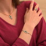 Bracelet réglable tendance onyx perles du Japon - blanc Blanc