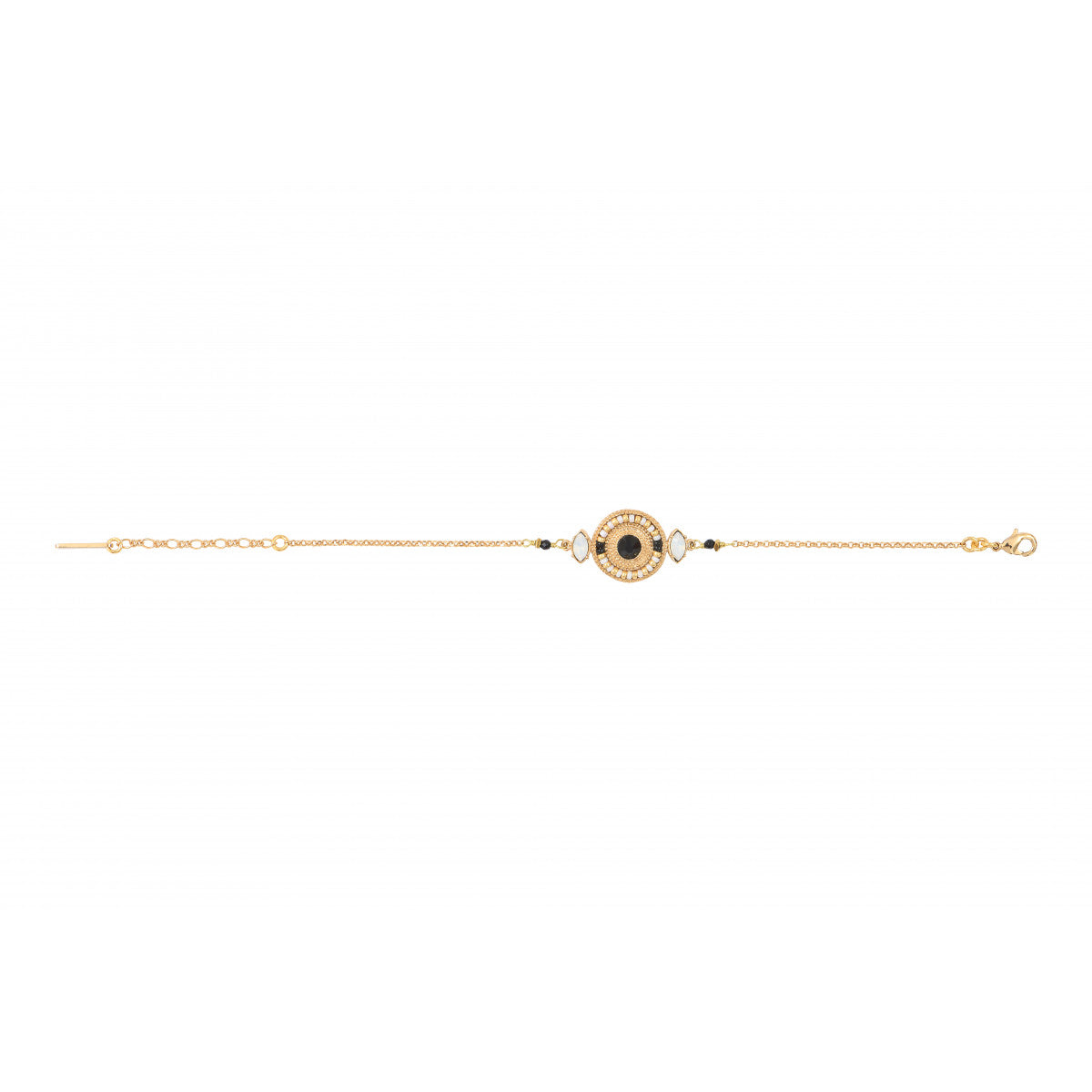 Bracelet réglable tendance onyx perles du Japon - blanc Blanc