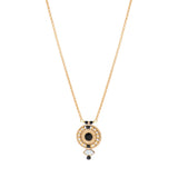 Collier pendentif femme onyx perles du Japon - blanc Blanc