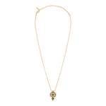 Collier pendentif scintillant hématite perles du Japon - vert Vert