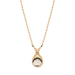 Collier chaîne dorée pendentif plume - blanc Blanc