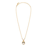 Collier chaîne dorée pendentif plume - blanc Blanc