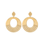 Grosses boucles d'oreilles clips originales métal doré à l'or fin - doré Dore