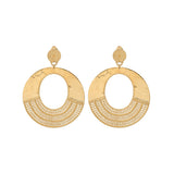 Grosses boucles d'oreilles clips originales métal doré à l'or fin - doré Dore