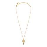 Collier pendentif réglable métal doré hématite - doré Dore