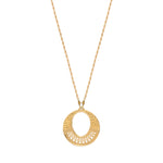 Collier pendentif réglable arty métal doré hématite - doré Dore