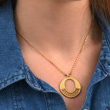 Collier pendentif réglable arty métal doré hématite - doré Dore