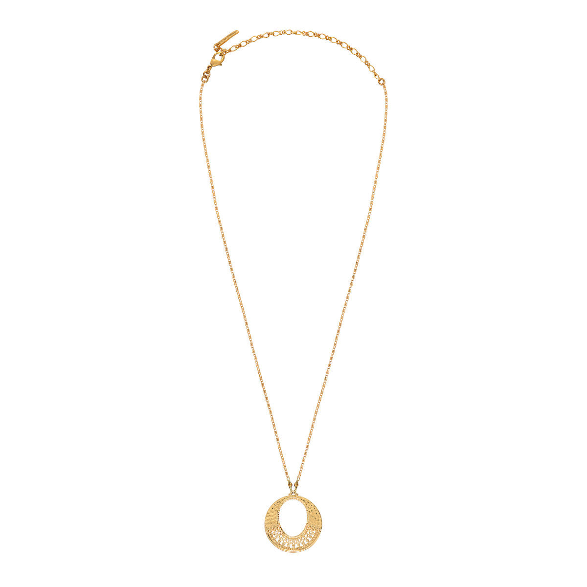 Collier pendentif réglable arty métal doré hématite - doré Dore
