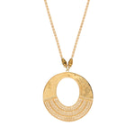 Collier pendentif réglable fantaisie métal doré hématite - doré Dore