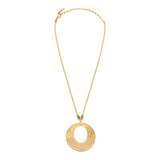 Collier pendentif réglable fantaisie métal doré hématite - doré Dore