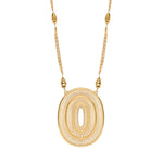 Collier pendentif réglable sophistiqué métal doré hématite - doré Dore