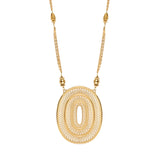 Collier pendentif réglable sophistiqué métal doré hématite - doré Dore