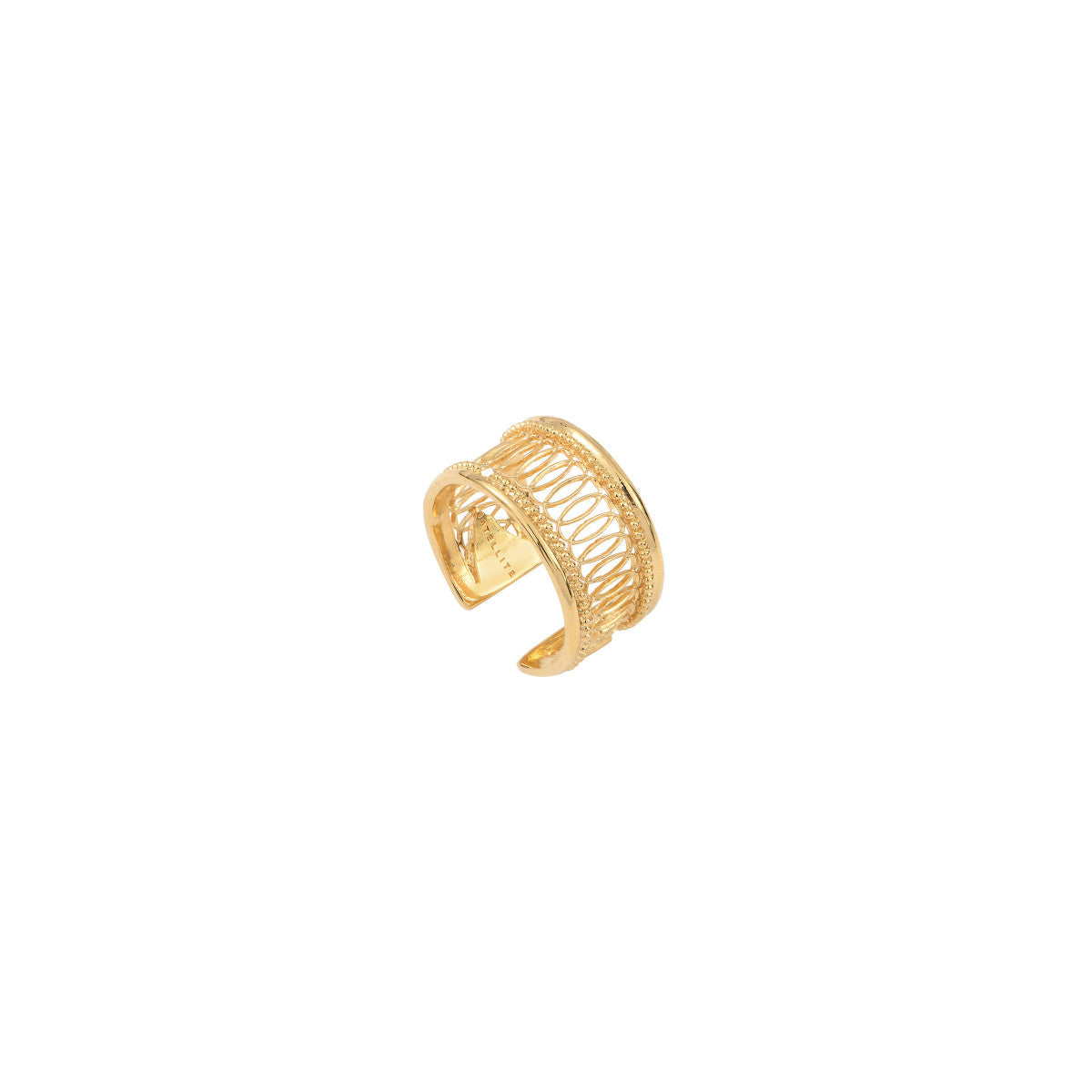 Bague ajustable métal doré ajouré NOOR - doré Dore