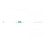 Bracelet chaînette réglable féminin résine perles - turquoise Turquoise