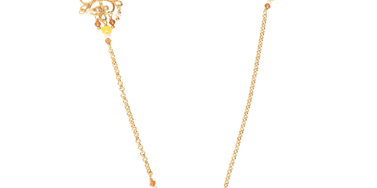 Collier mi-long perles grenats - blanc Nacre