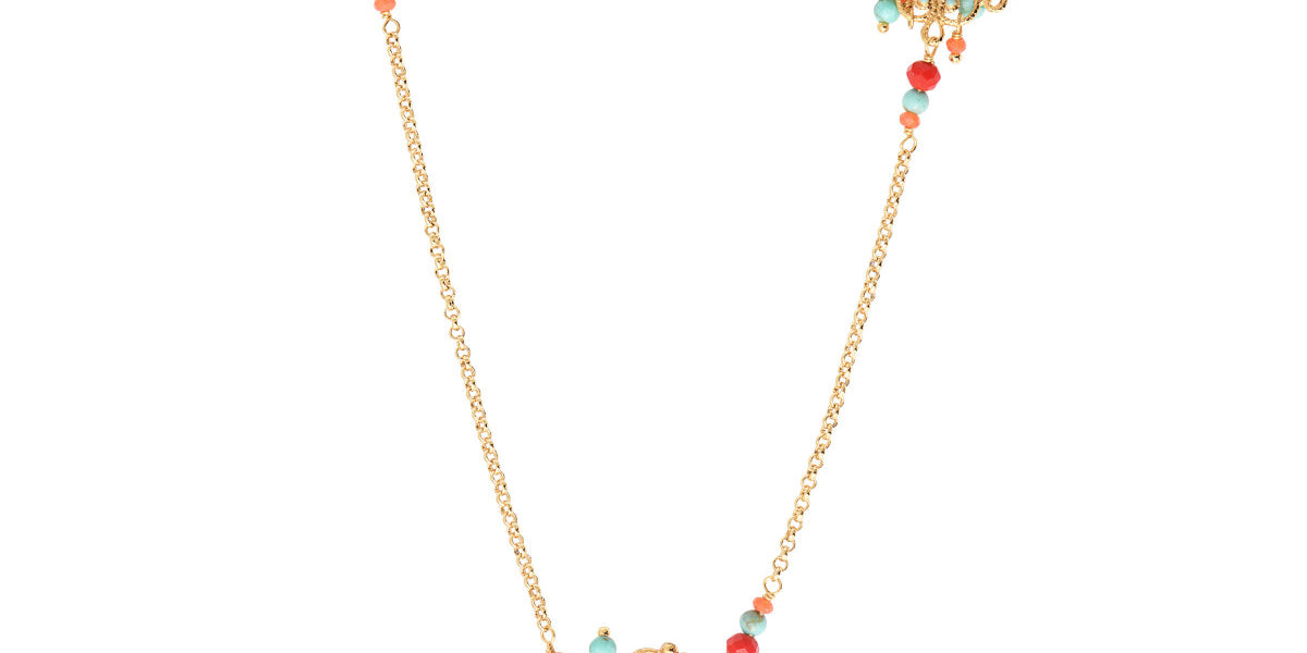 Collier mi-long perles CAPRAIA - turquoise Turquoise