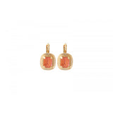 Boucles d'oreilles dormeuses cristal - rose Multi