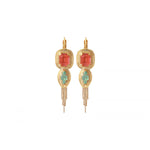 Boucles d'oreilles SOLEIL dormeuses cristaux - multicolore Multi