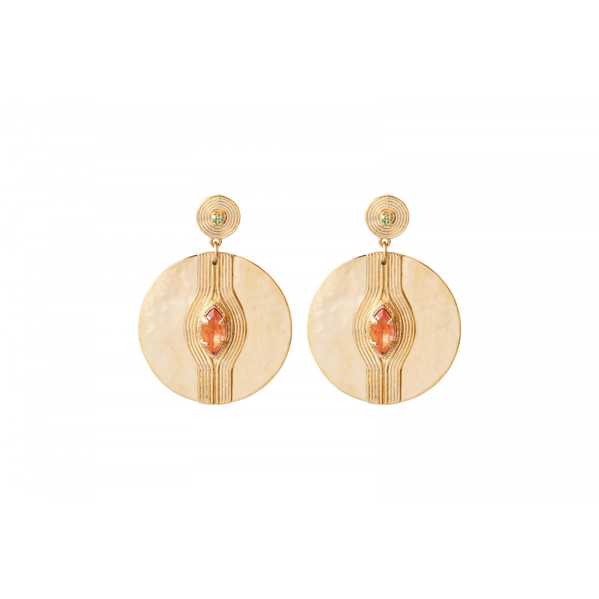 Boucles d'oreilles percées modernes cristaux - multicolore Multi