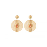 Boucles d'oreilles percées modernes cristaux - multicolore Multi