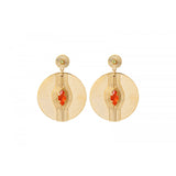 Boucles d'oreilles percées romantiques cristaux - rouge Rouge