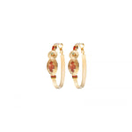 Boucles d'oreilles créoles mode cristaux Prestige - multicolore Multi