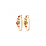 Boucles d'oreilles créoles mode cristaux Prestige - multicolore Multi
