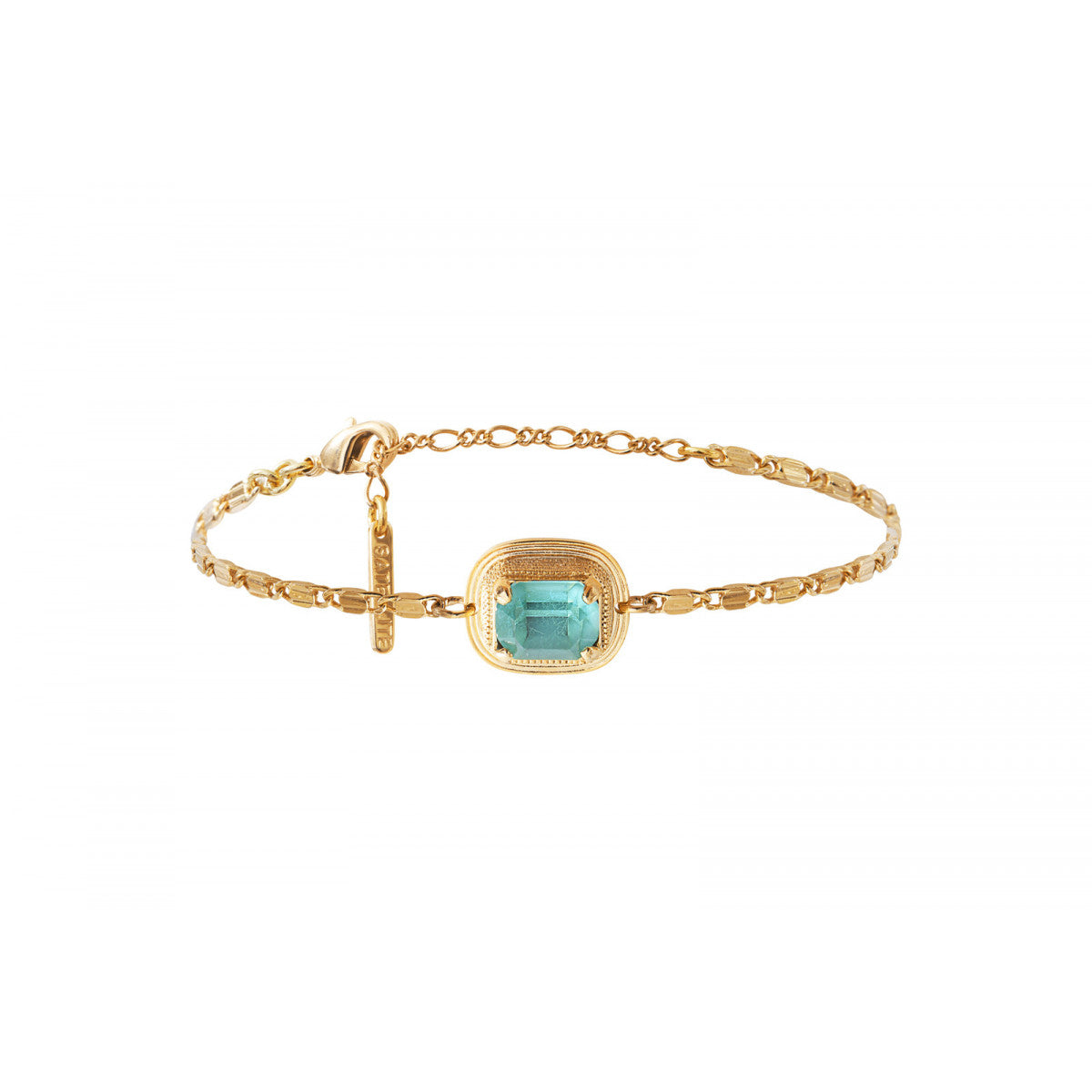 Bracelet chaîne cristal Prestige - vert d'eau Turquoise
