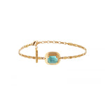 Bracelet chaîne cristal Prestige - vert d'eau Turquoise