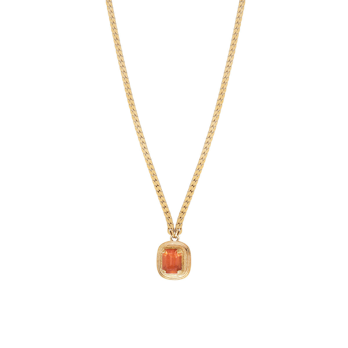 Collier pendentif mi-long cristal Prestige - rose Multi