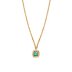 Collier pendentif mi-long cristal Prestige - turquoise Turquoise