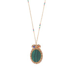 Collier pendentif réglable tendance malachite - vert Vert multi