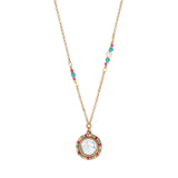 Collier pendentif réglable perles - nacre Nacre multi