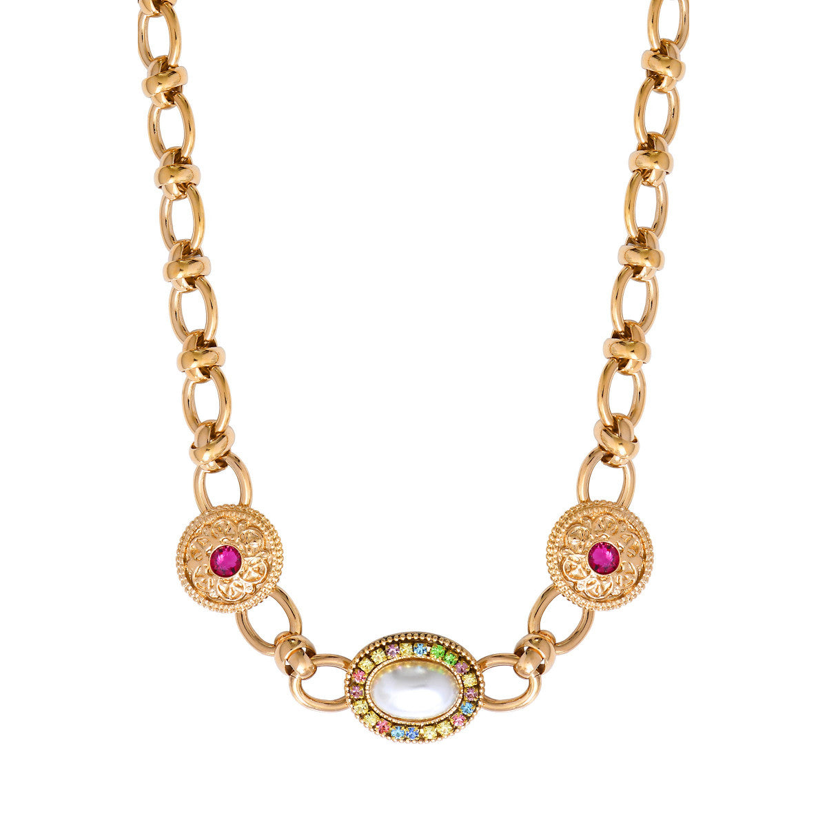 Collier chaîne court cristaux Prestige - blanc Blanc