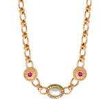 Collier chaîne court cristaux Prestige - blanc Blanc