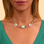 Collier chaîne court cristaux Prestige - blanc Blanc