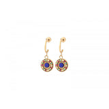 Boucles d'oreilles percées raffinées pierres dures - bleu Bleu multi
