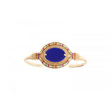 Bracelet jonc fin lapis lazuli - bleu Bleu multi
