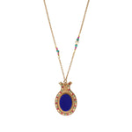 Collier pendentif réglable coloré lapis lazuli - bleu Bleu multi