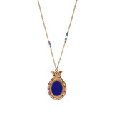 Collier pendentif réglable coloré lapis lazuli - bleu Bleu multi