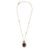 Collier pendentif réglable coloré lapis lazuli - bleu Bleu multi