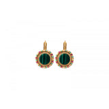 Boucles d'oreilles dormeuses perles - vert Vert multi