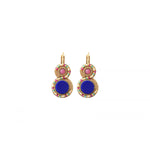 Boucles d'oreilles dormeuses chics perles - bleu Bleu multi