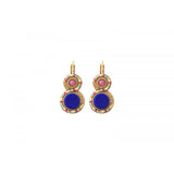 Boucles d'oreilles dormeuses chics perles - bleu Bleu multi