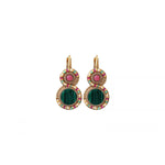 Boucles d'oreilles dormeuses modernes perles - vert Vert multi