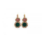 Boucles d'oreilles dormeuses modernes perles - vert Vert multi