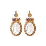 Boucles d'oreilles dormeuses sophistiquées nacre Nacre multi
