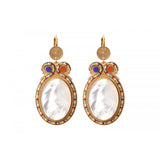 Boucles d'oreilles dormeuses sophistiquées nacre Nacre multi
