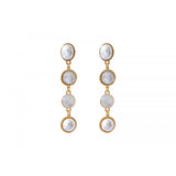 Boucles d'oreilles percées modernes nacre - blanc Blanc